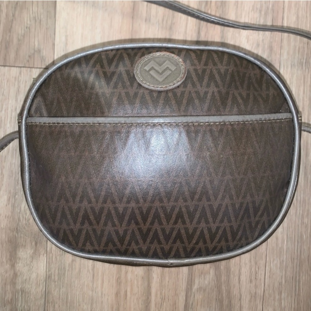 Valentino Dark Brown Leather Crossbody Bag